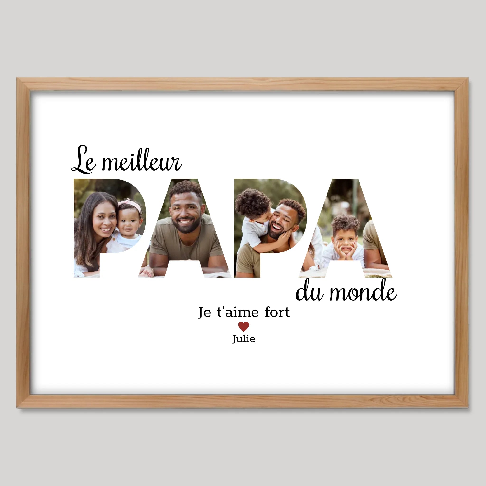 Cadre bois personnalisé cadeau