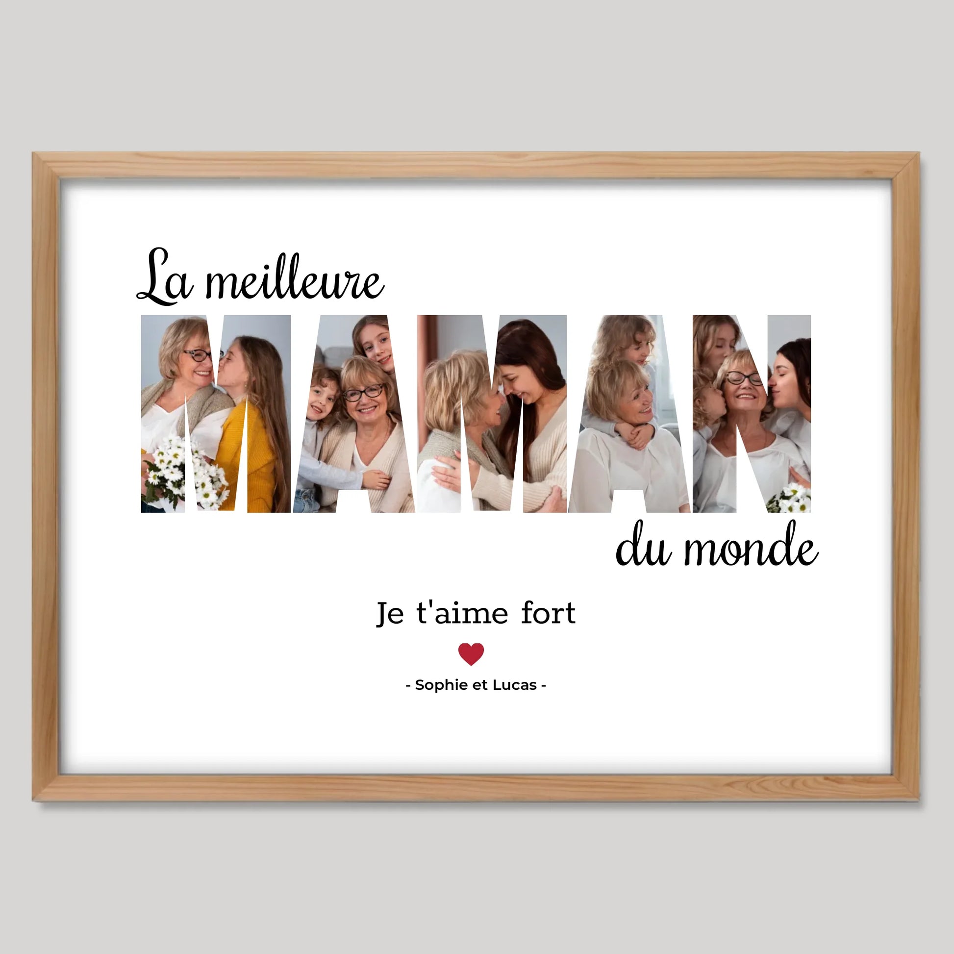 Cadre bois personnalisé cadeau