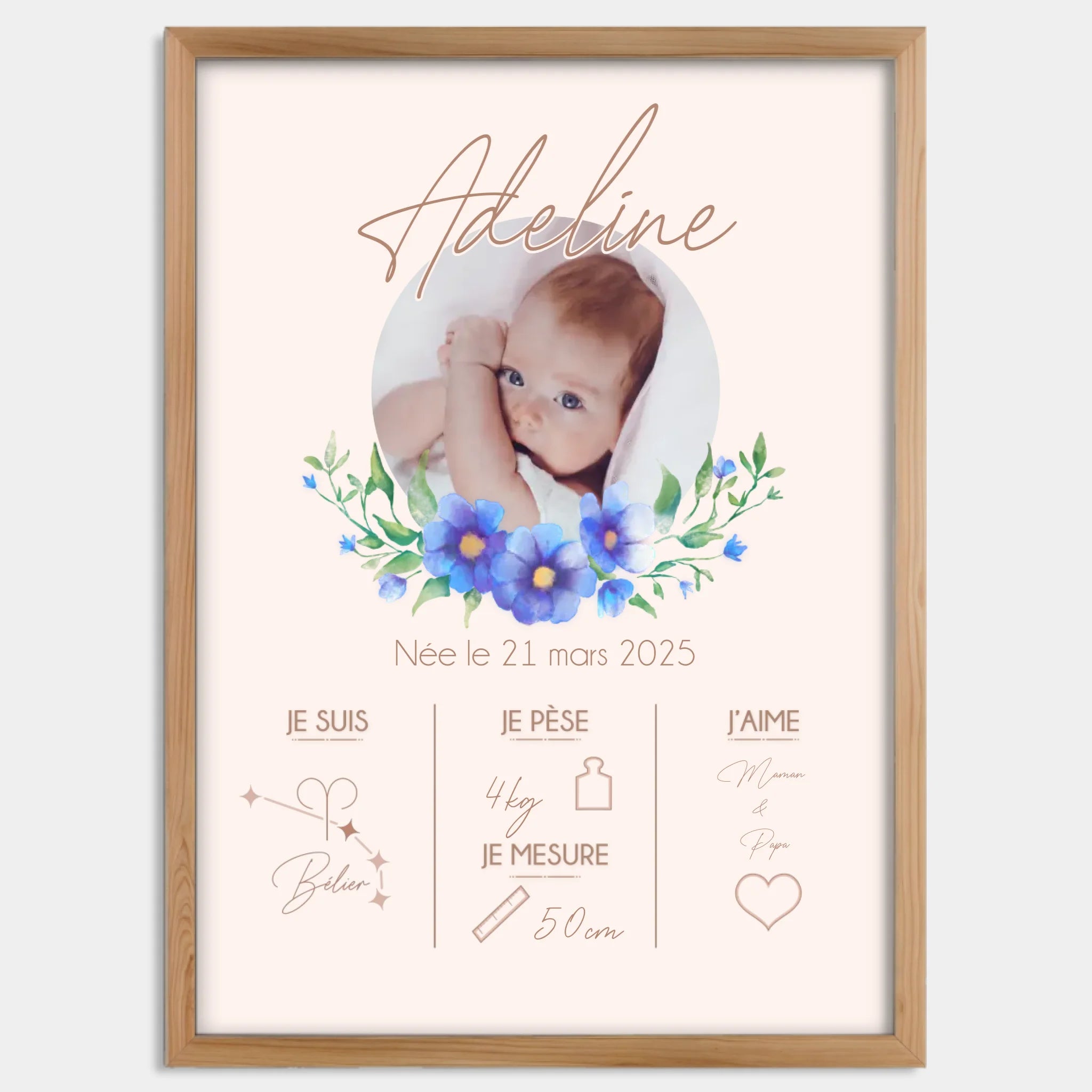 Cadre bois personnalisé cadeau