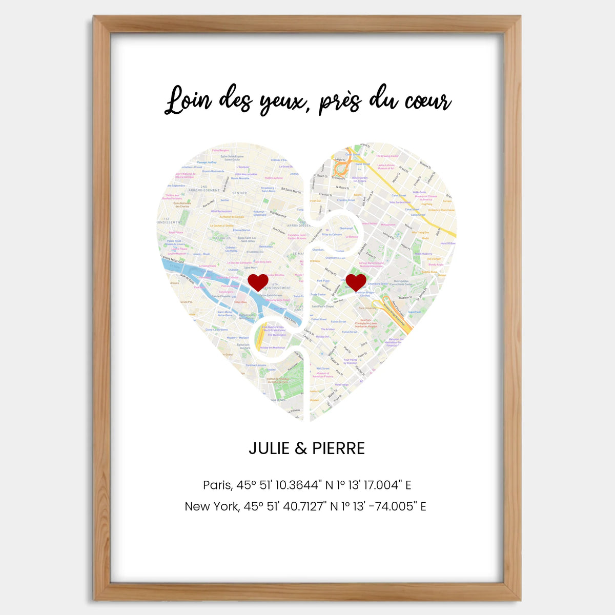 Cadre bois personnalisé cadeau