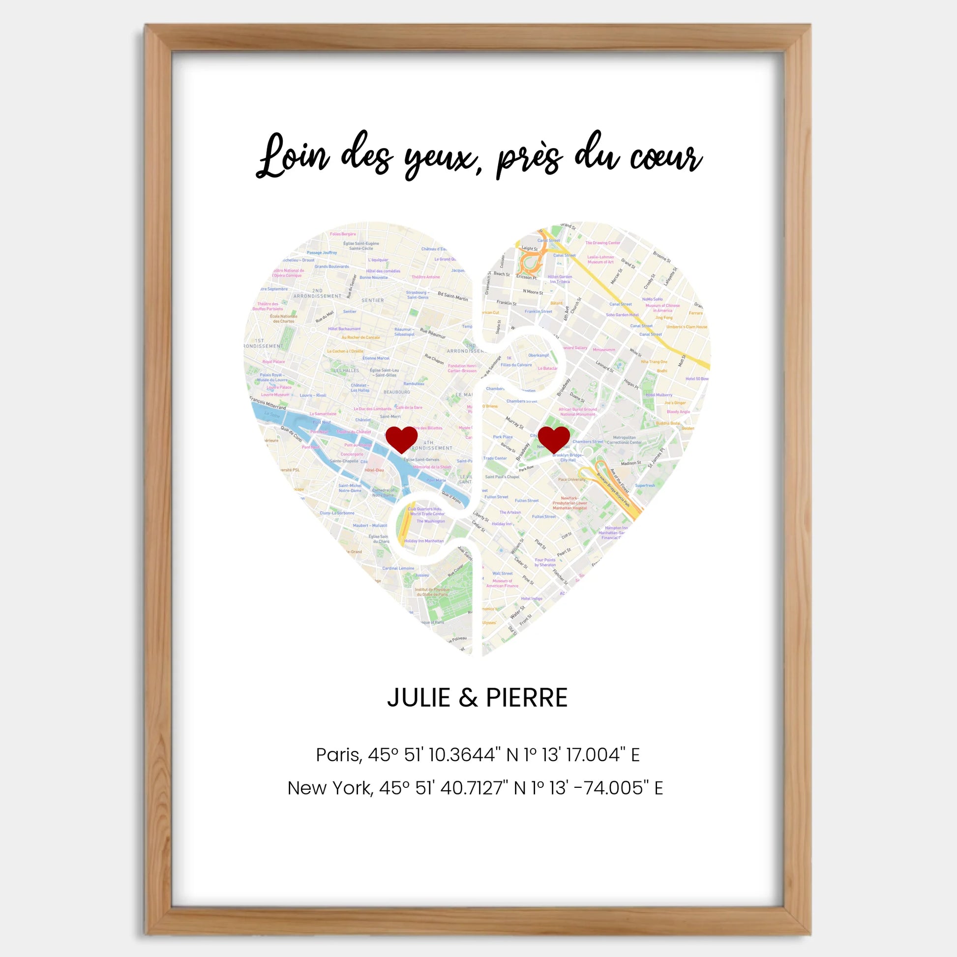 Cadre bois personnalisé cadeau