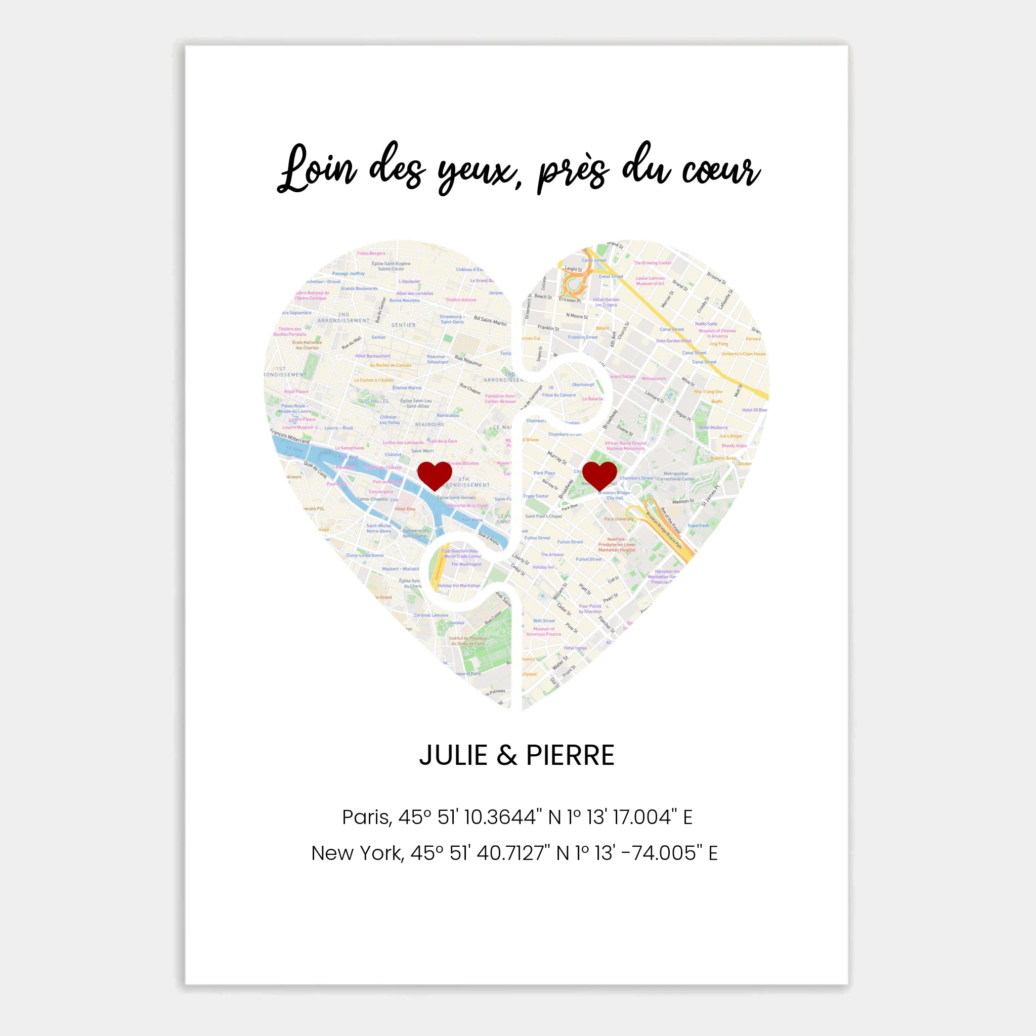 Affiche personnalisée cadeau