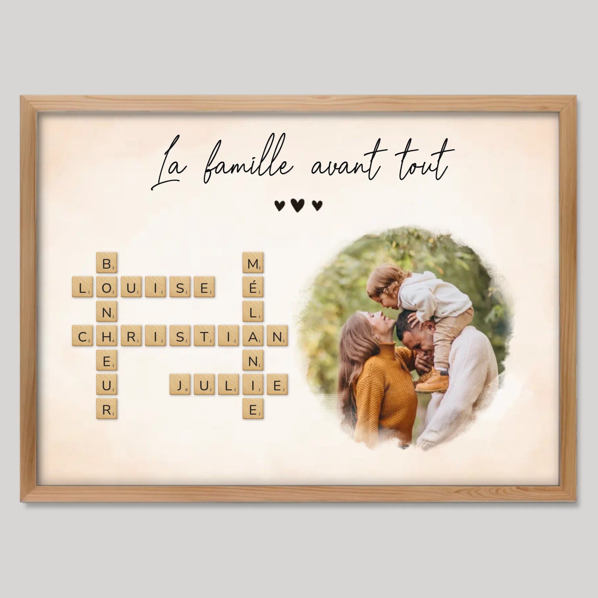 Cadre bois personnalisé cadeau