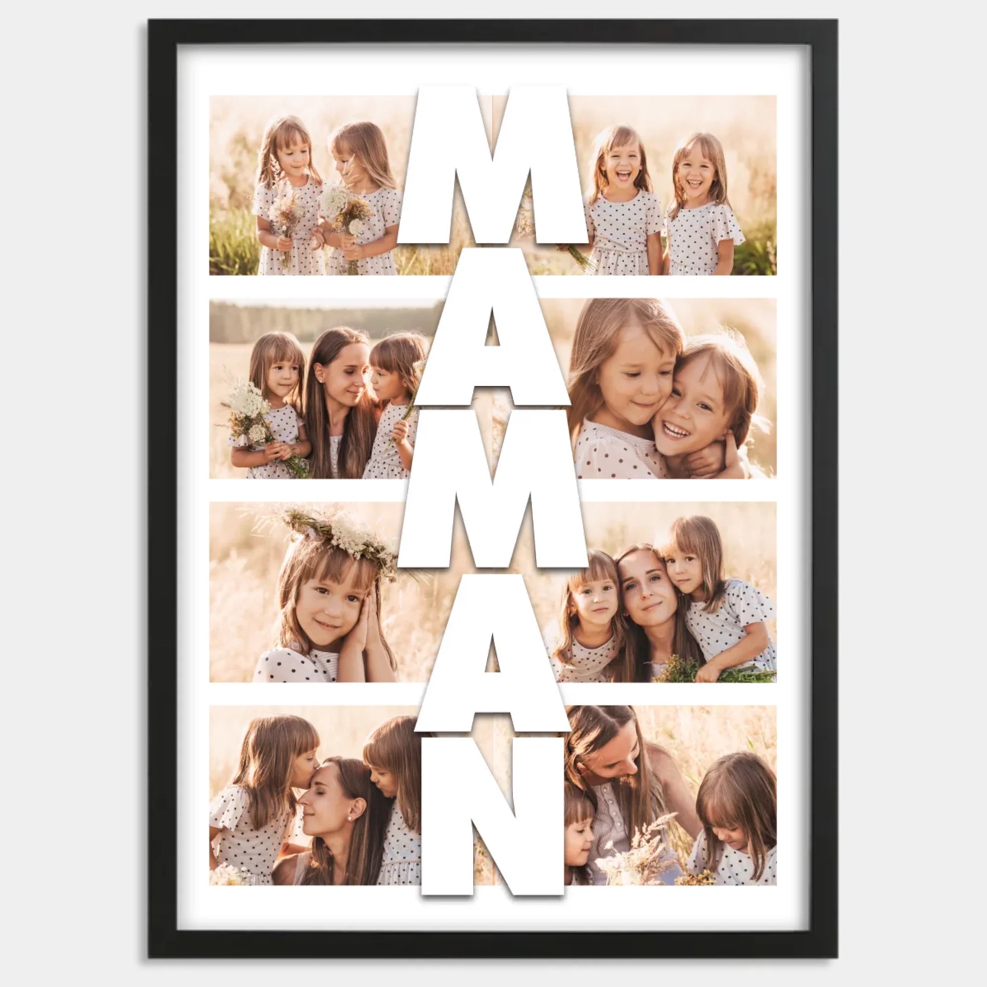 Cadre bois noir personnalisé cadeau