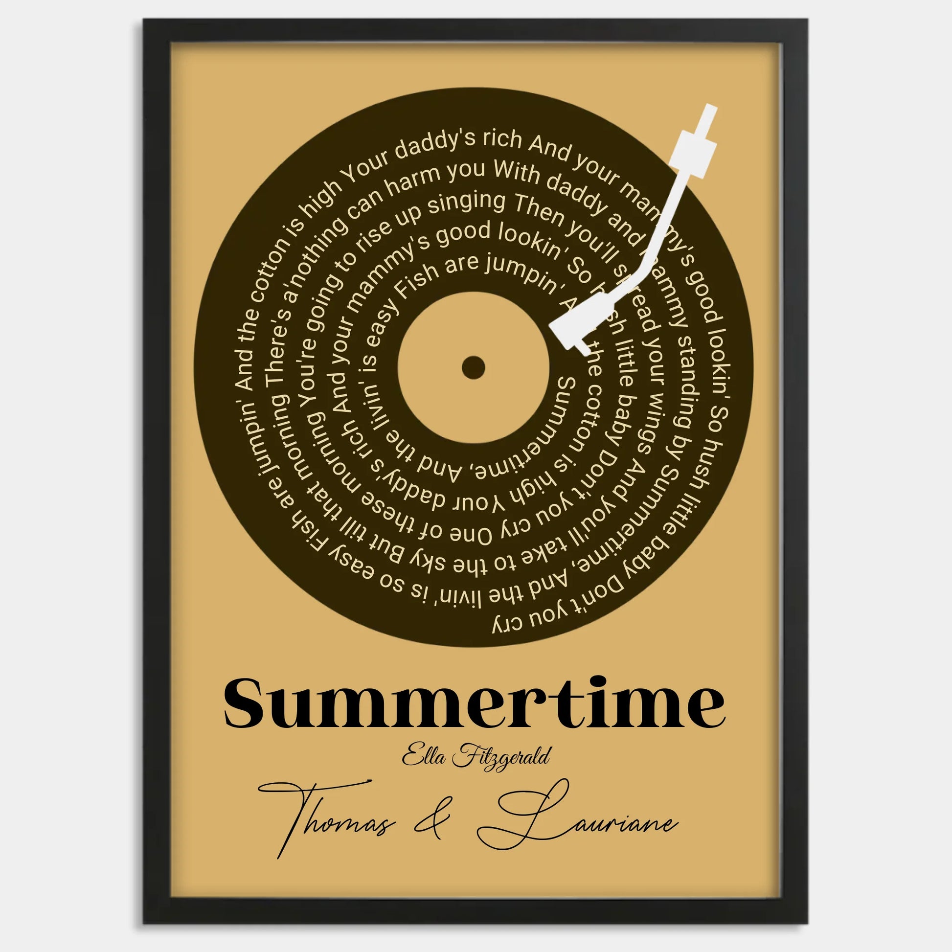 Cadre bois noir personnalisé cadeau