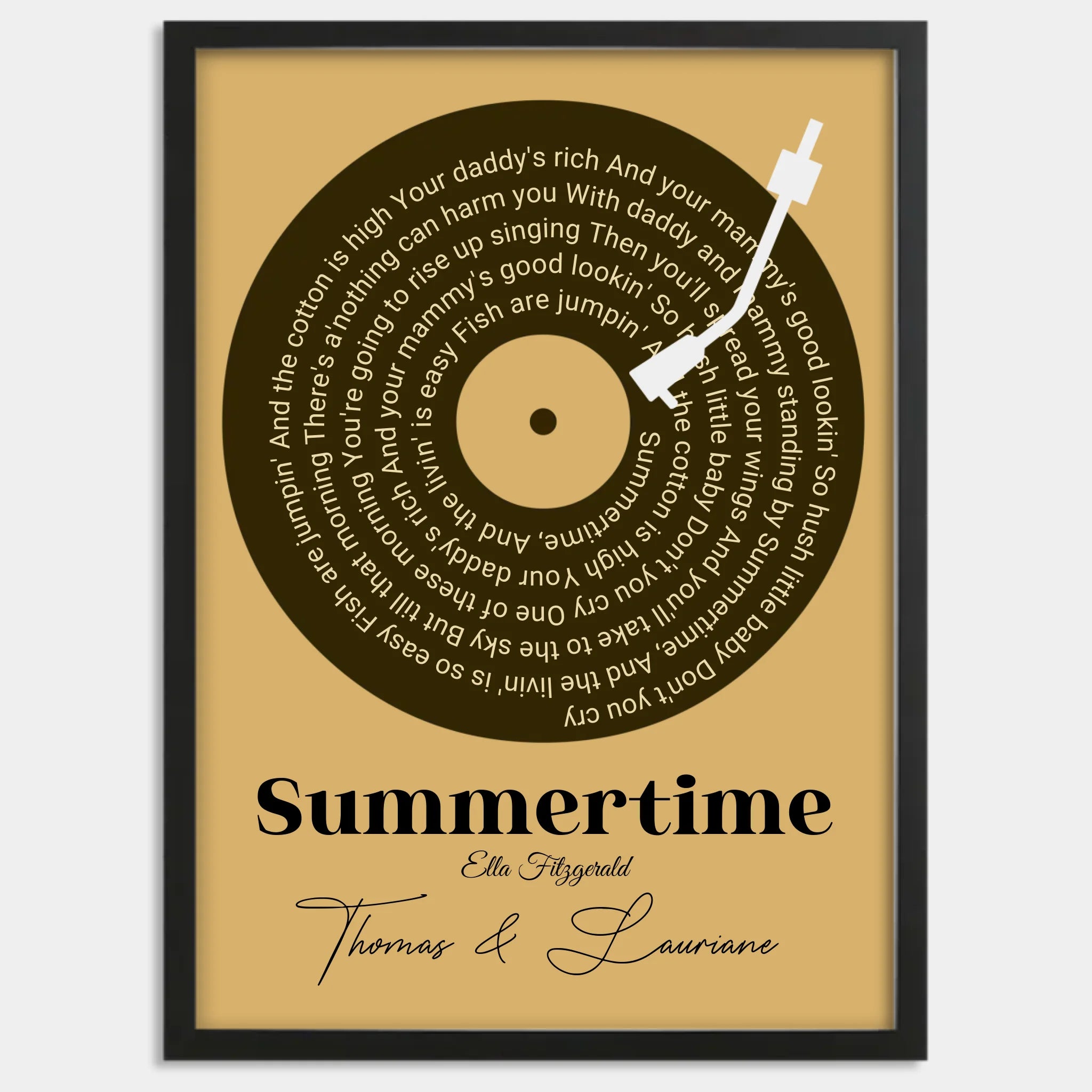 Cadre bois noir personnalisé cadeau