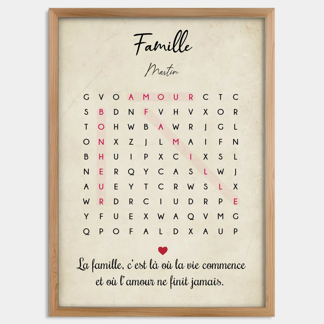 Cadre bois personnalisé cadeau