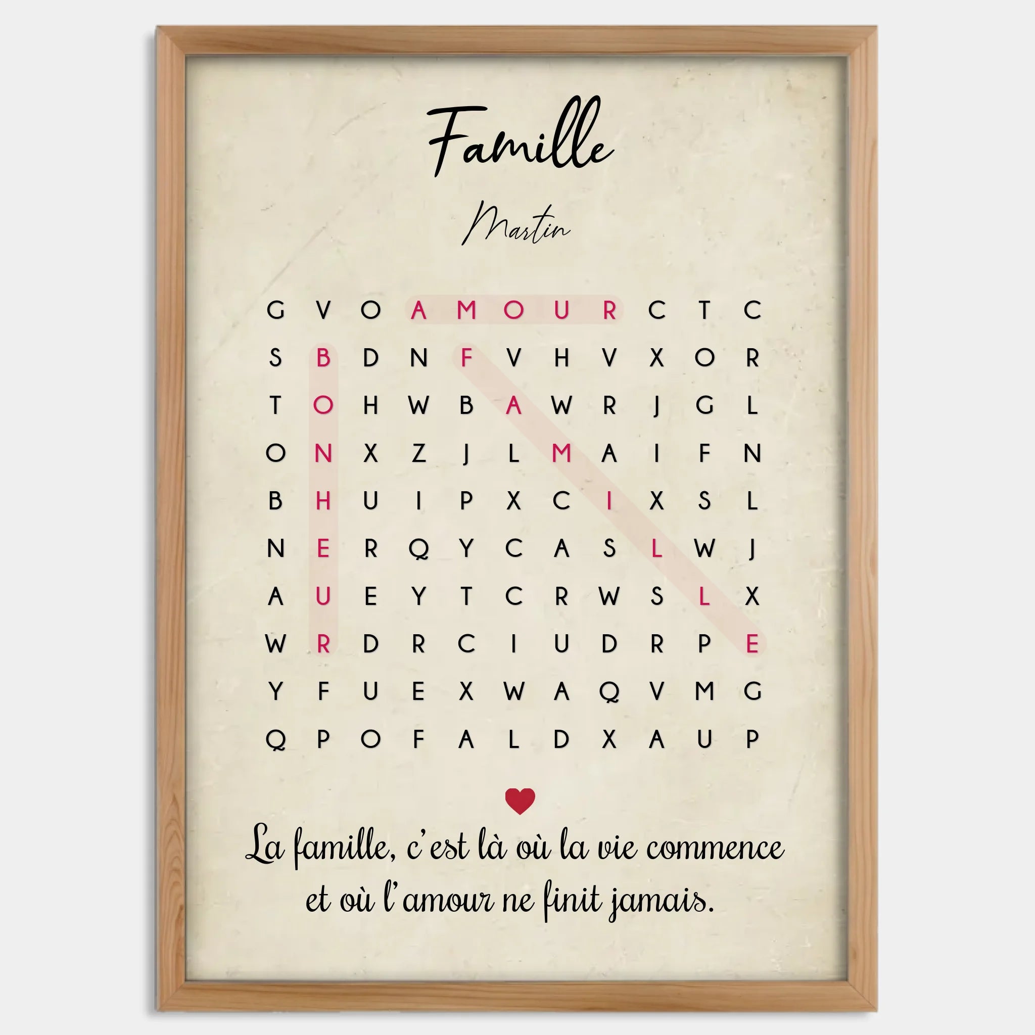 Cadre bois personnalisé cadeau