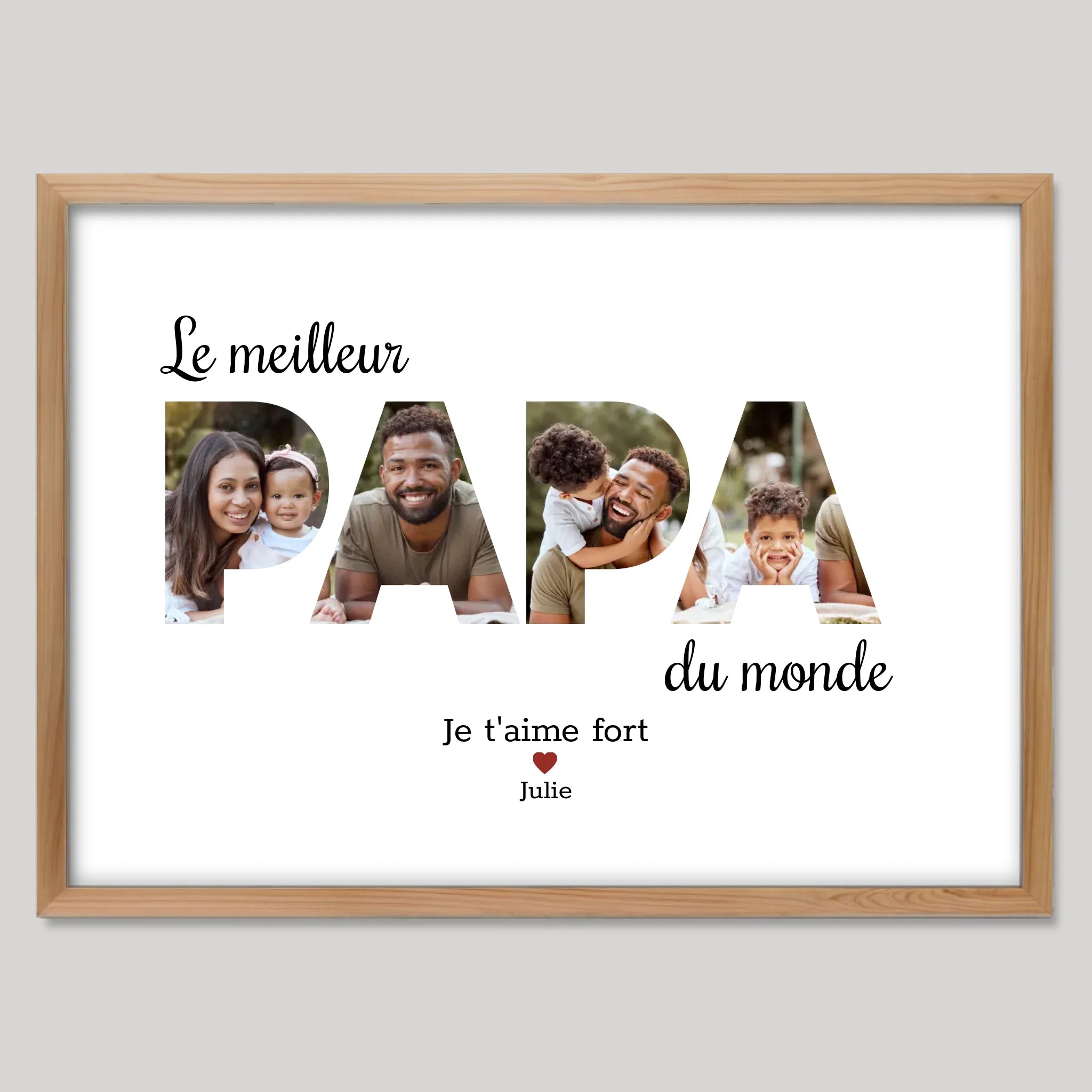 Cadre bois personnalisé cadeau