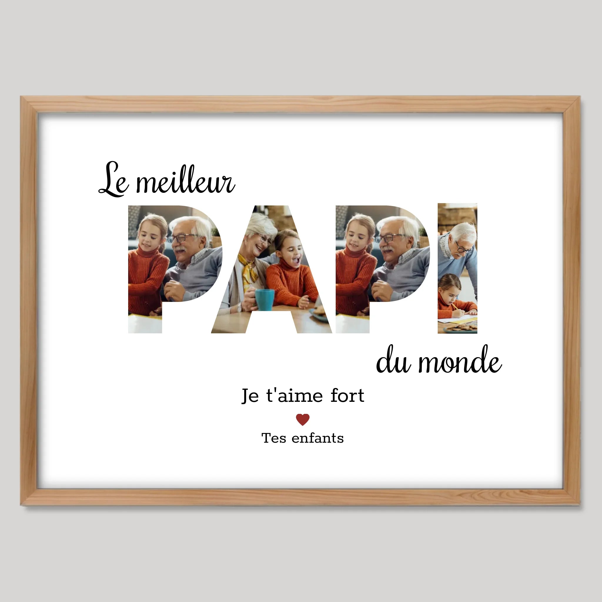 Cadre bois personnalisé cadeau