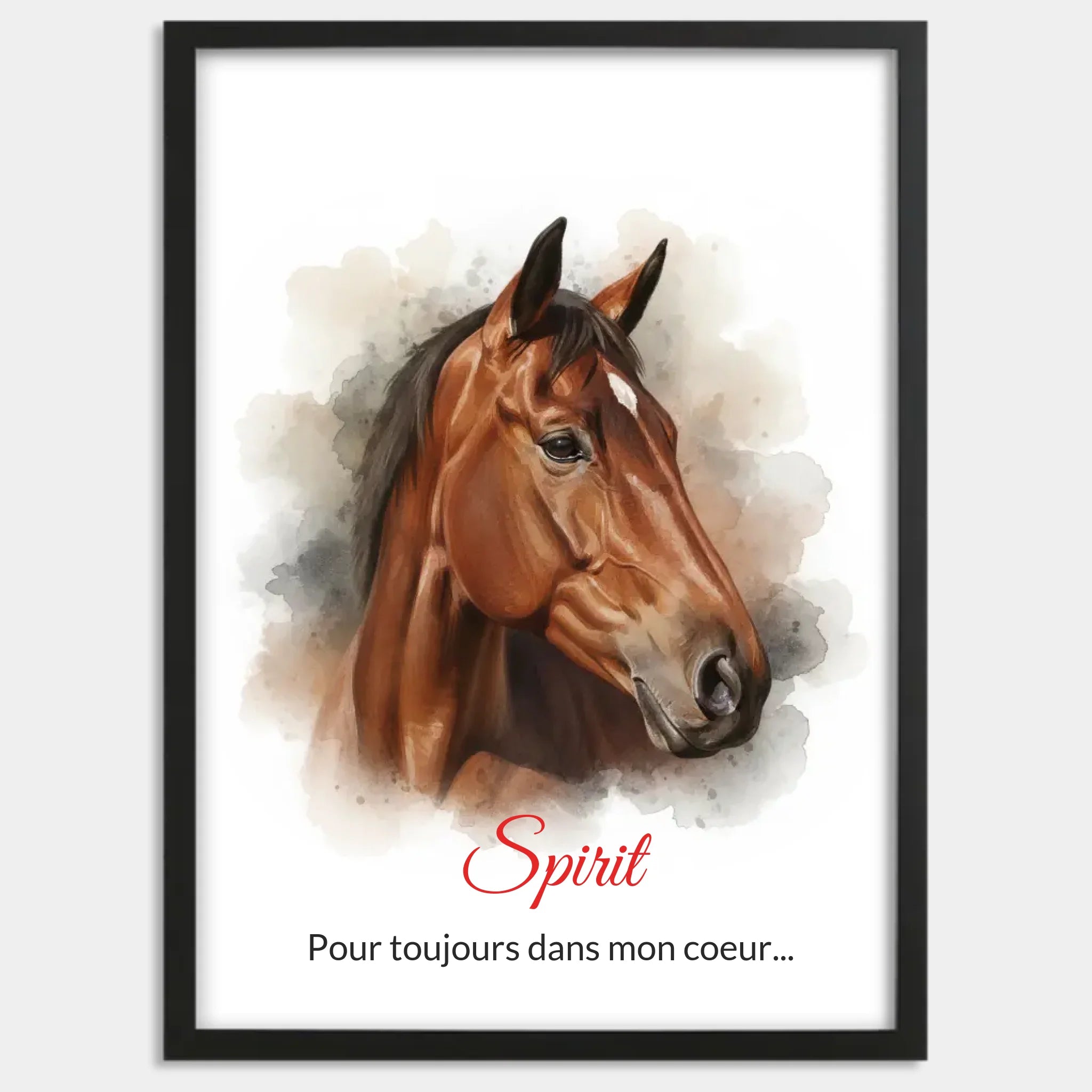 Cadre bois noir personnalisé cadeau