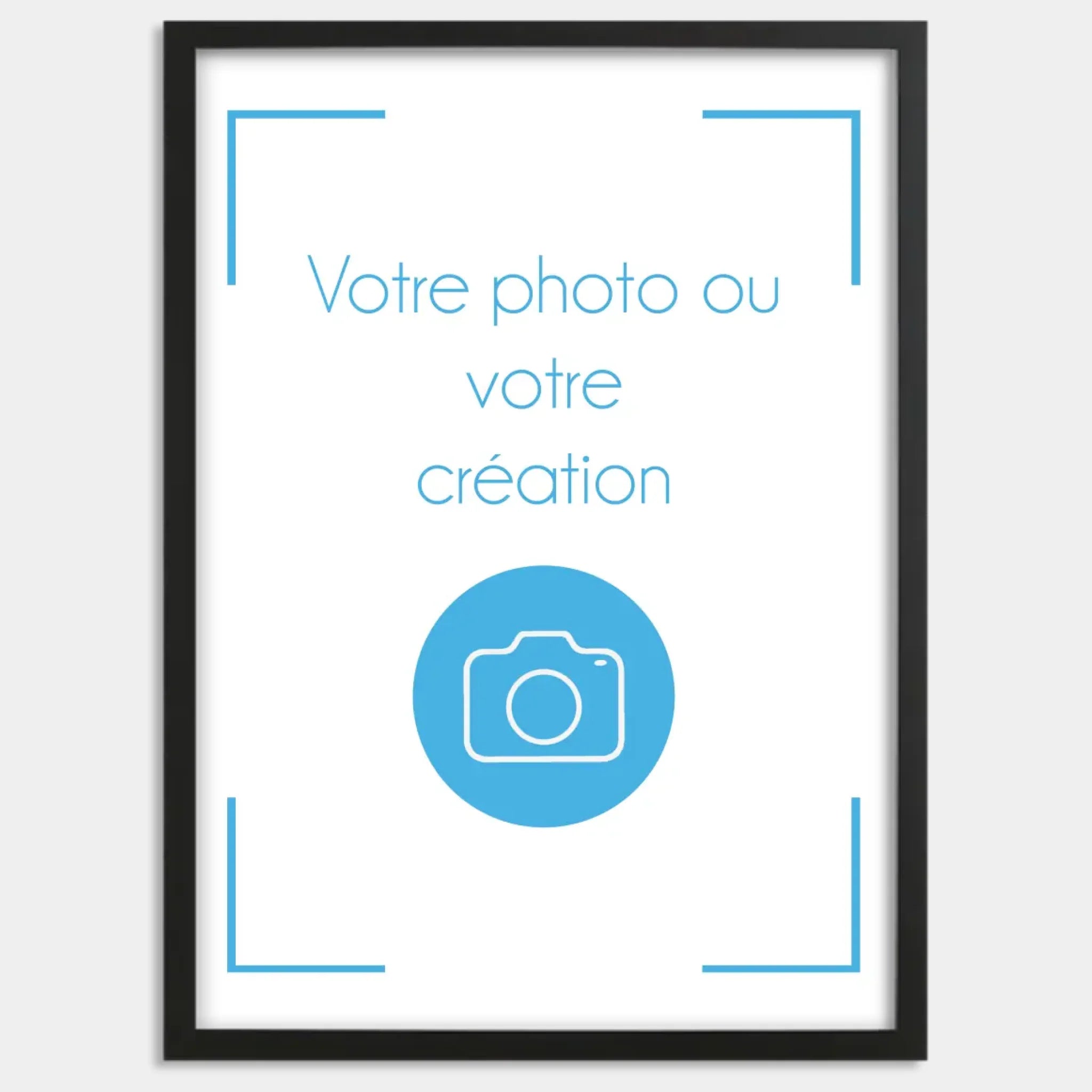 Cadre bois noir personnalisé cadeau