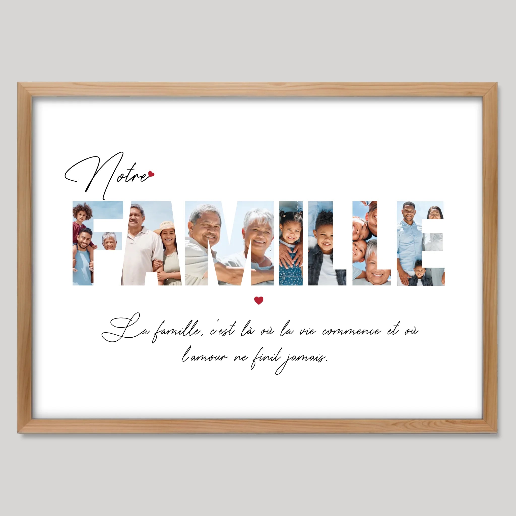 Cadre bois personnalisé cadeau