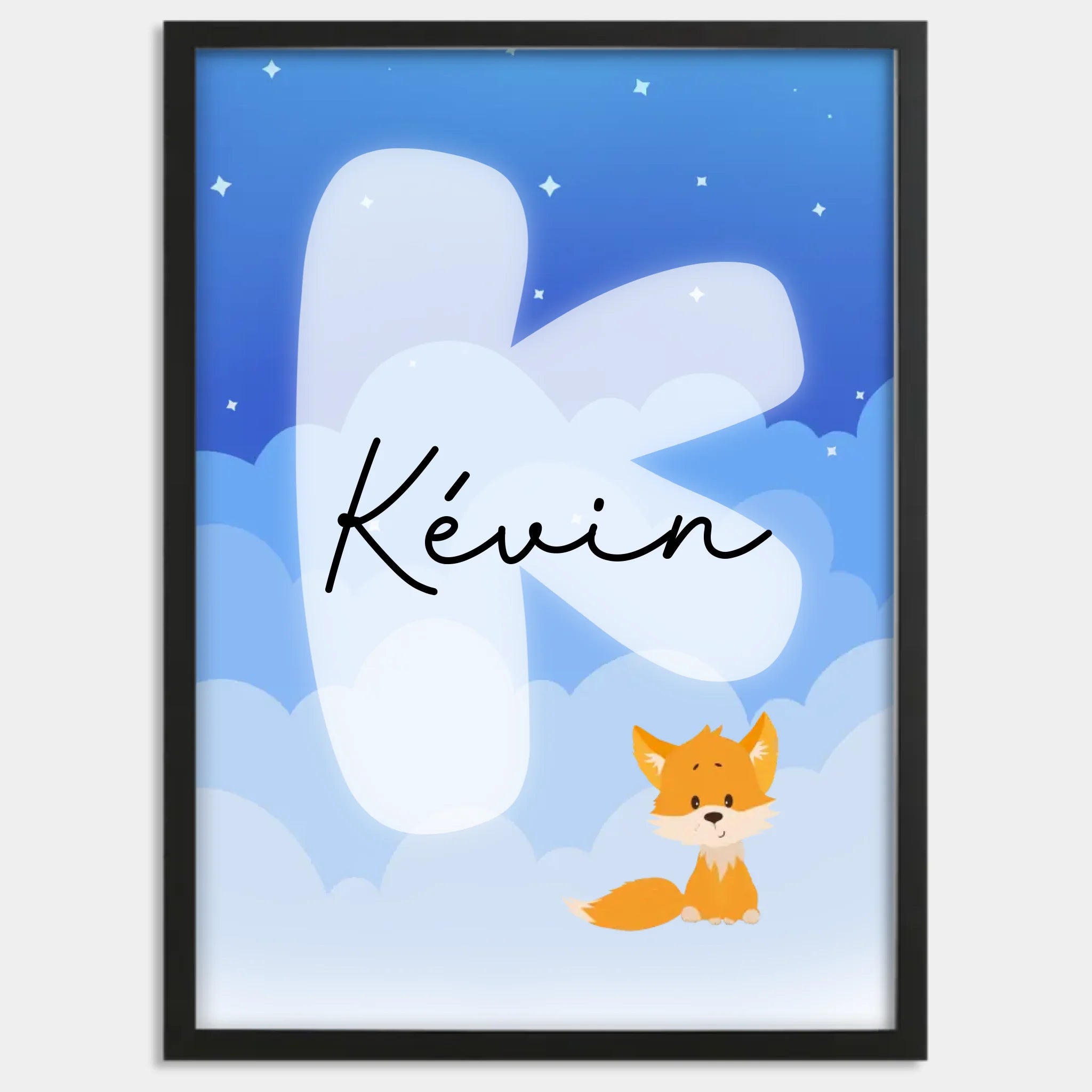 Cadre bois noir personnalisé cadeau