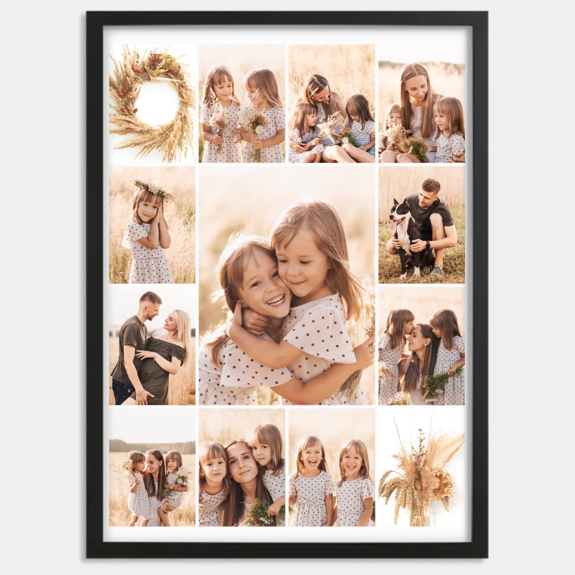 Cadre bois noir personnalisé cadeau