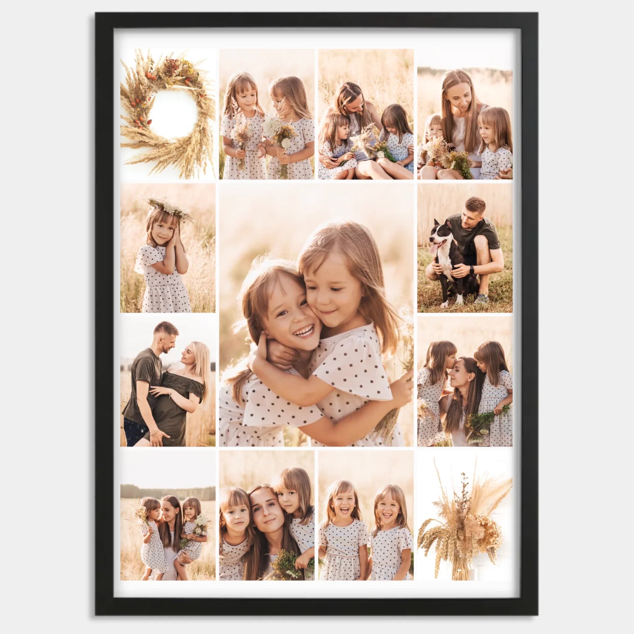 Cadre bois noir personnalisé cadeau