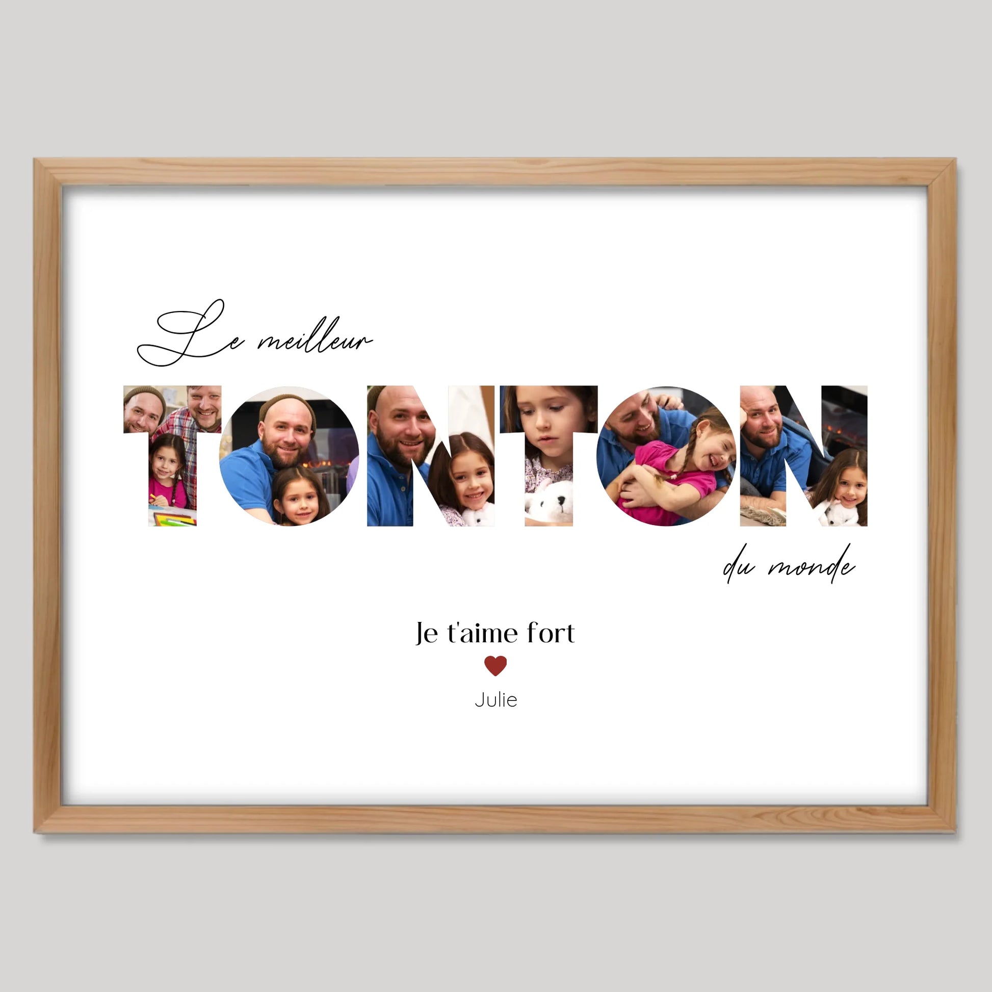 Cadre bois personnalisé cadeau