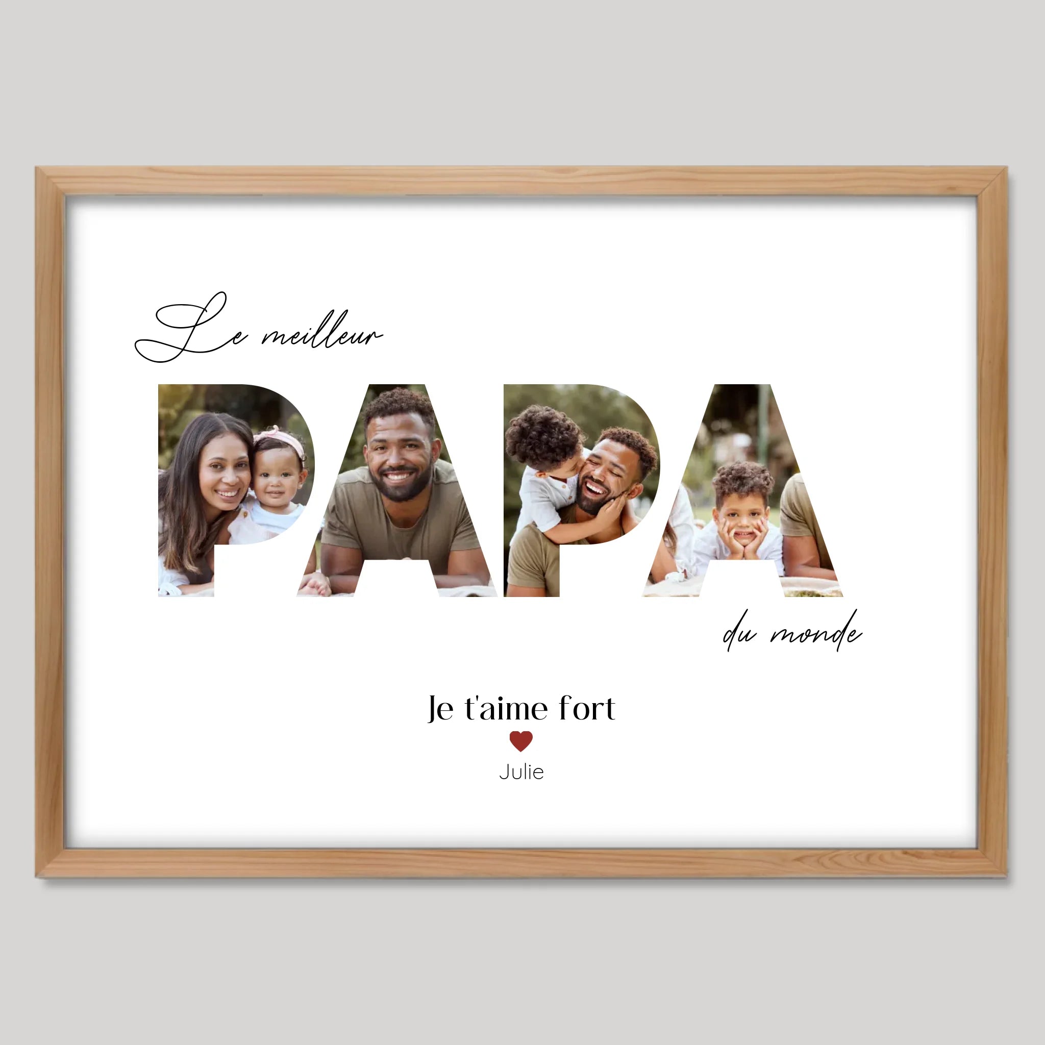 Cadre bois personnalisé cadeau