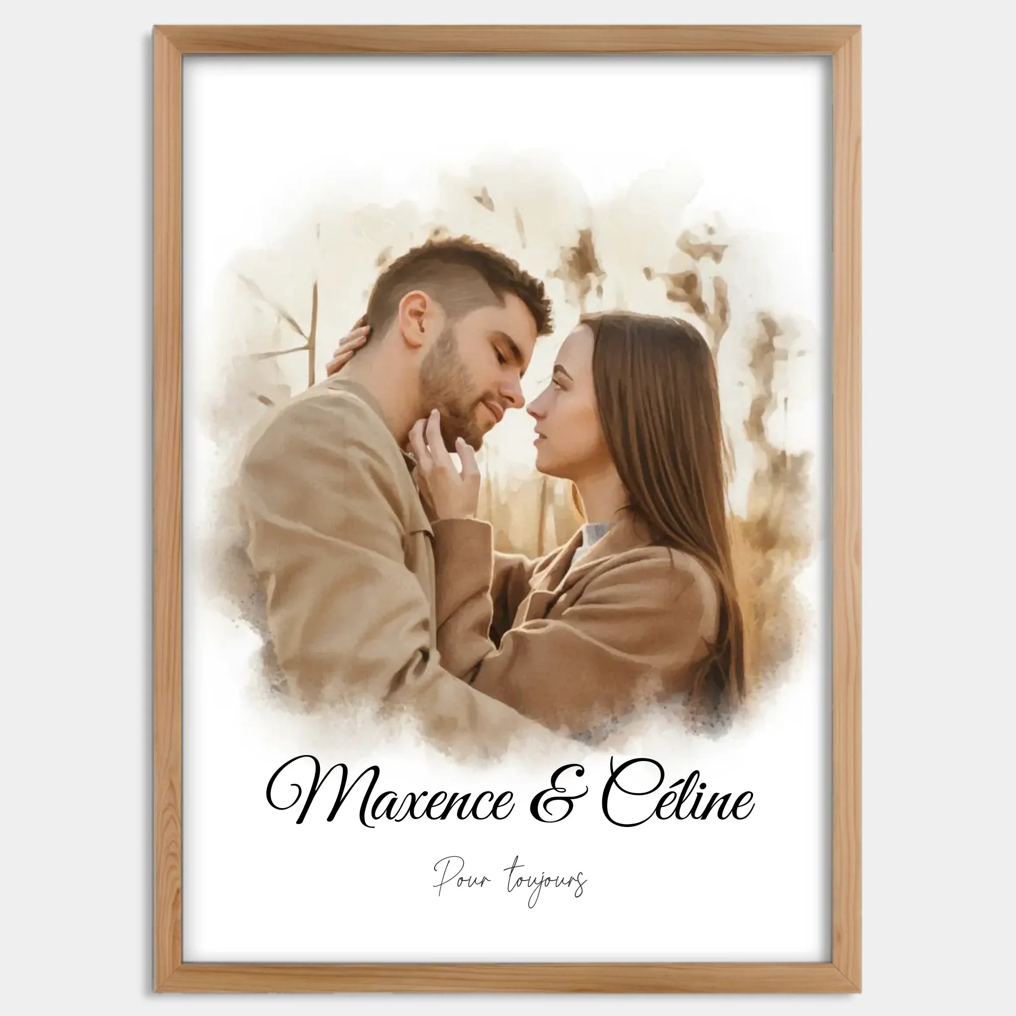 Cadre bois personnalisé cadeau