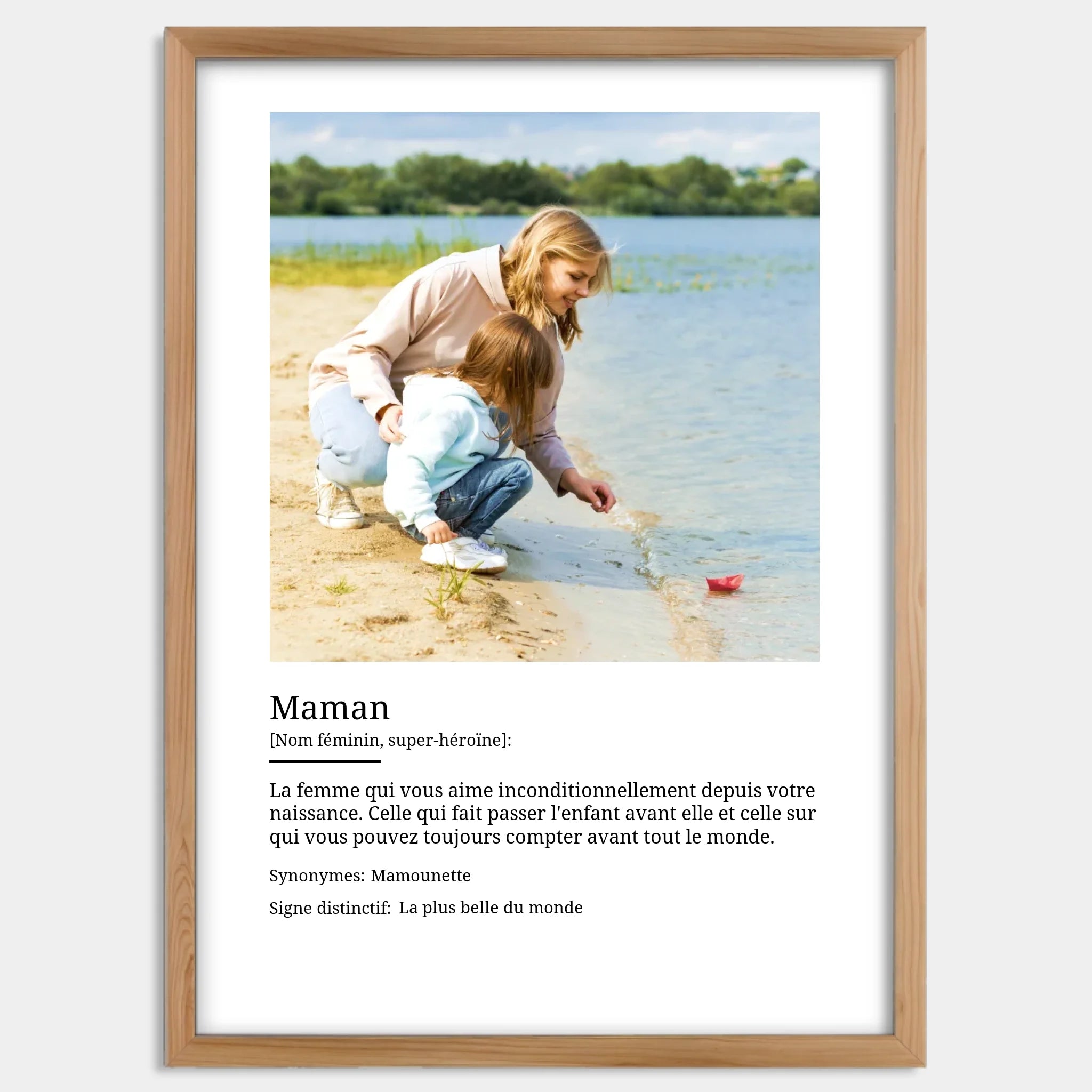 Cadre bois personnalisé cadeau