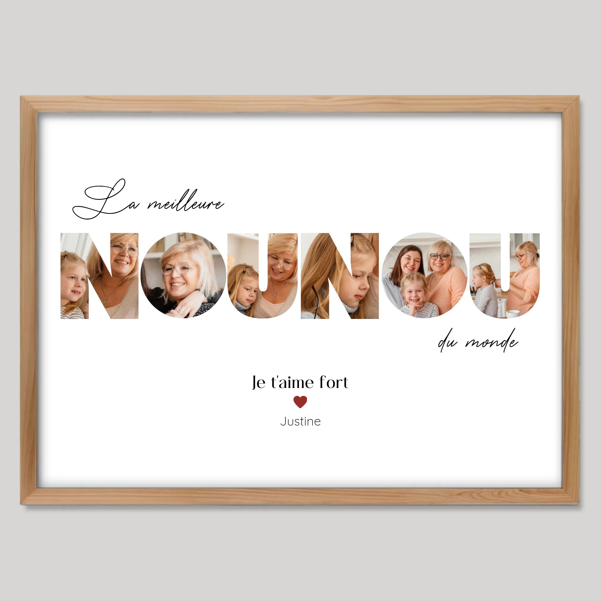 Cadre bois personnalisé cadeau