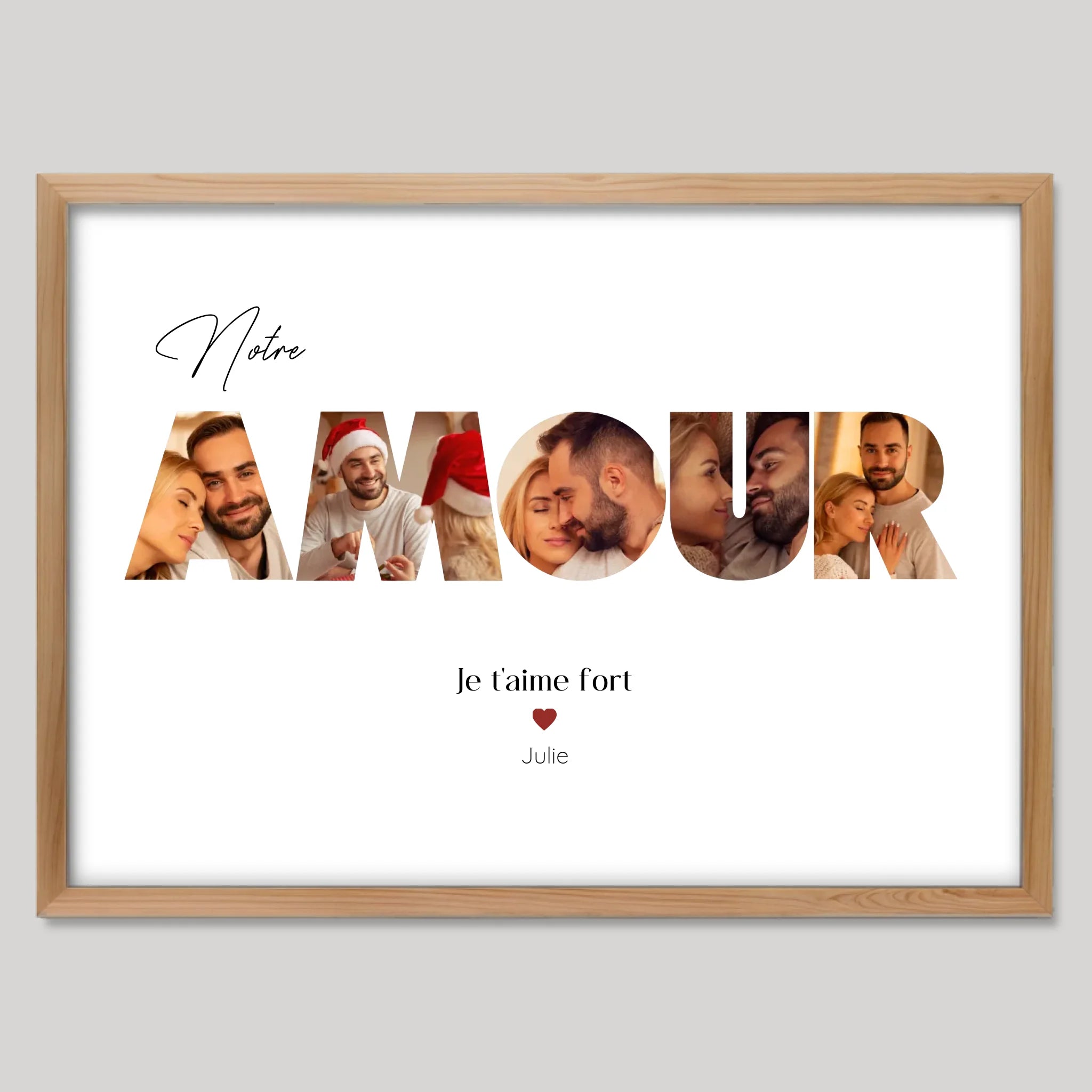 Cadre bois personnalisé cadeau