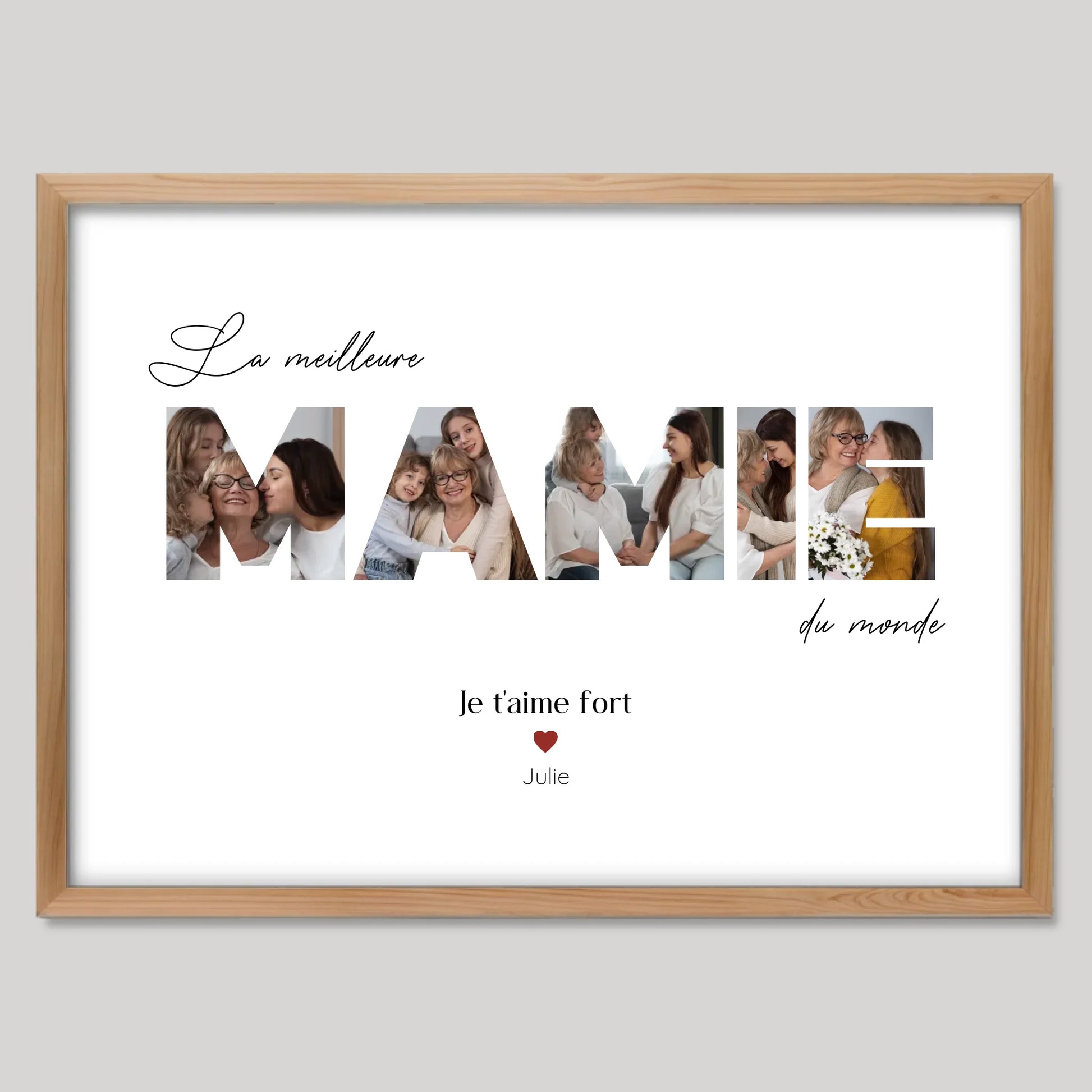 Cadre bois personnalisé cadeau