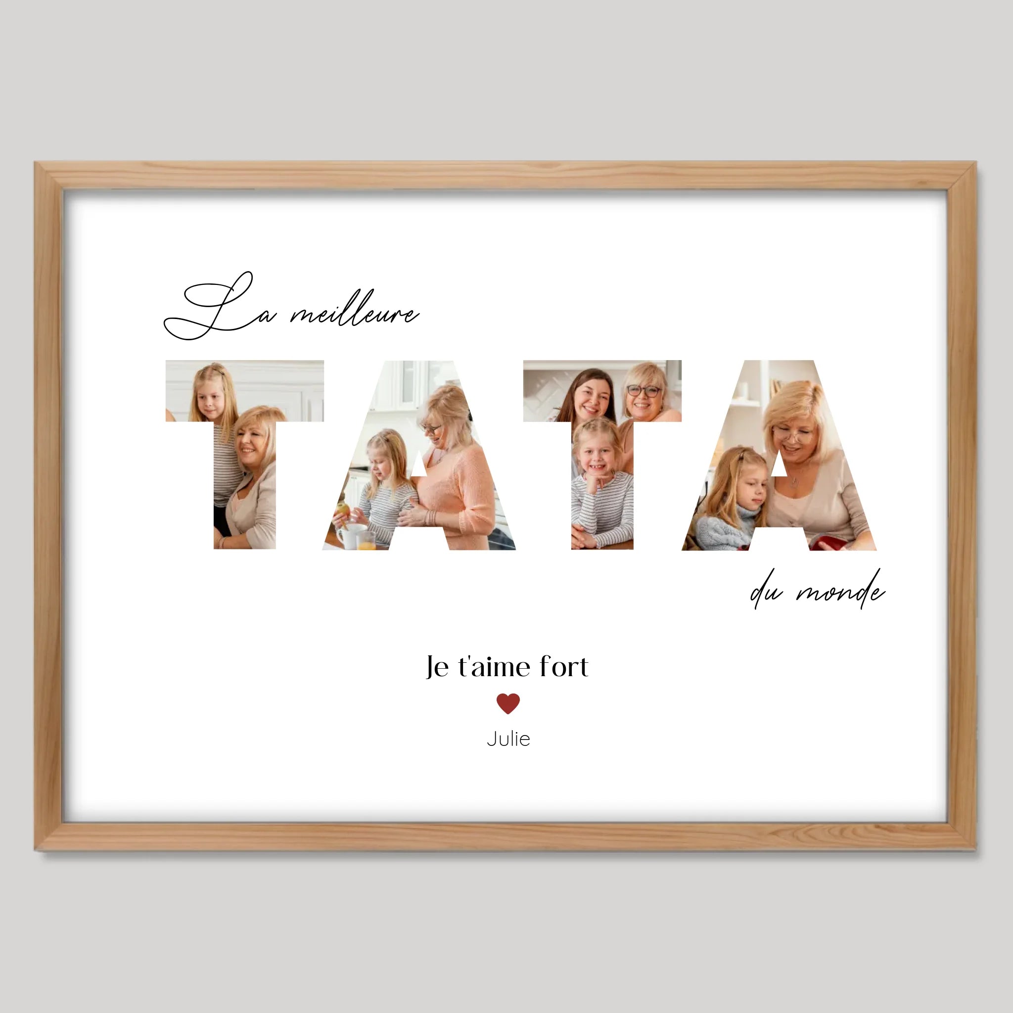 Cadre bois personnalisé cadeau