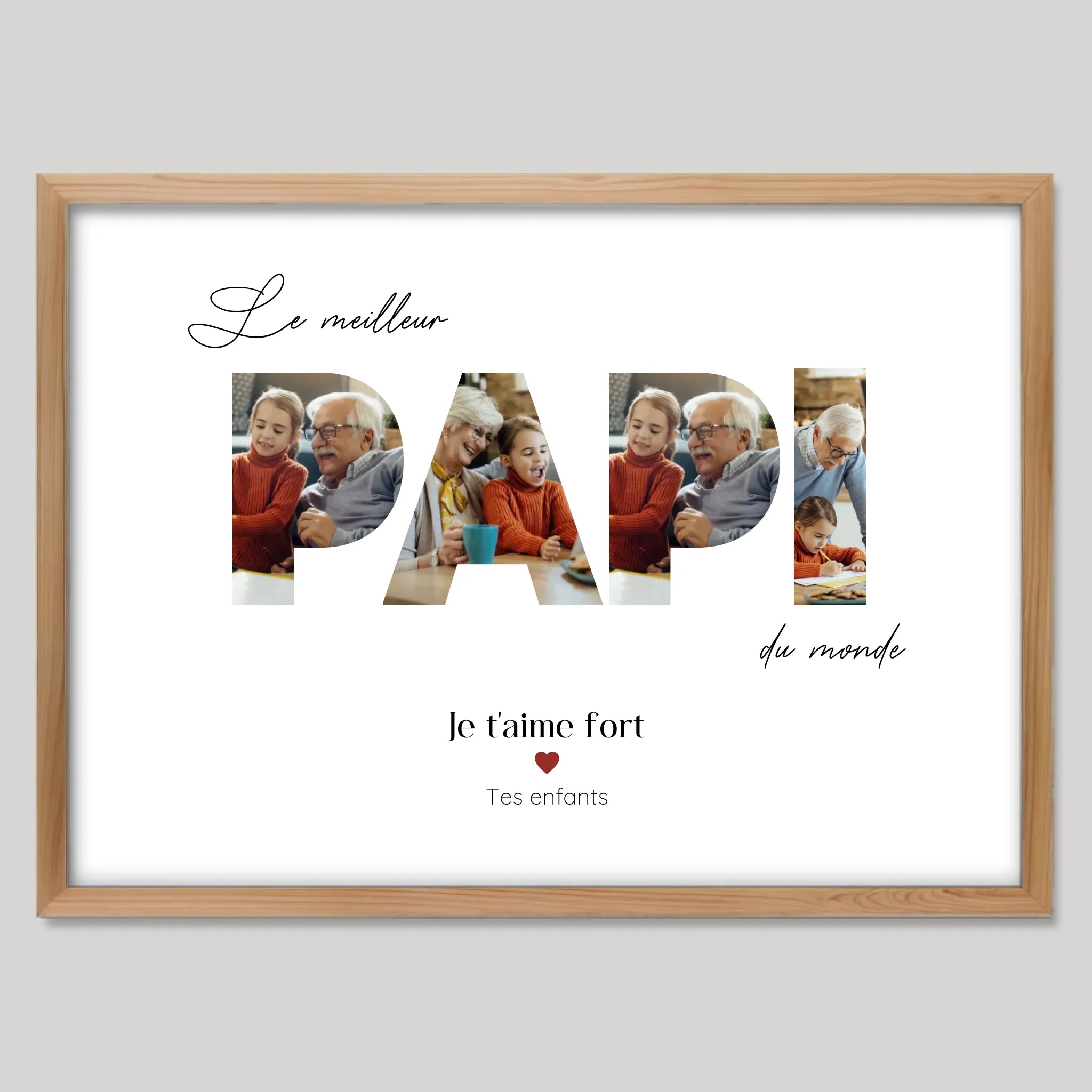 Cadre bois personnalisé cadeau