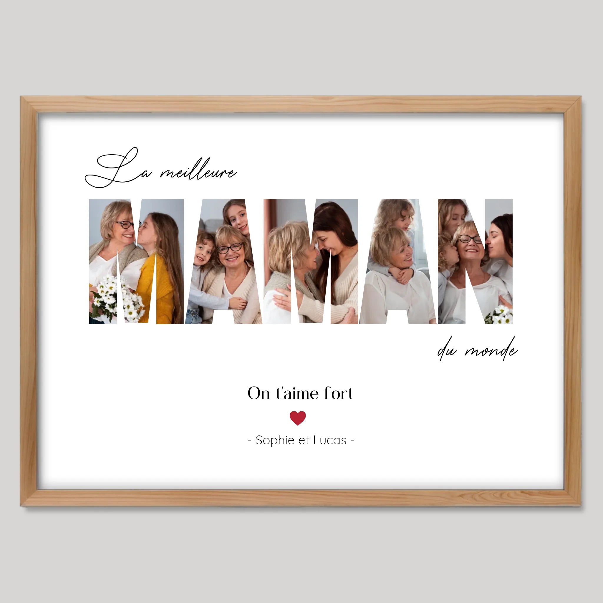 Cadre bois personnalisé cadeau