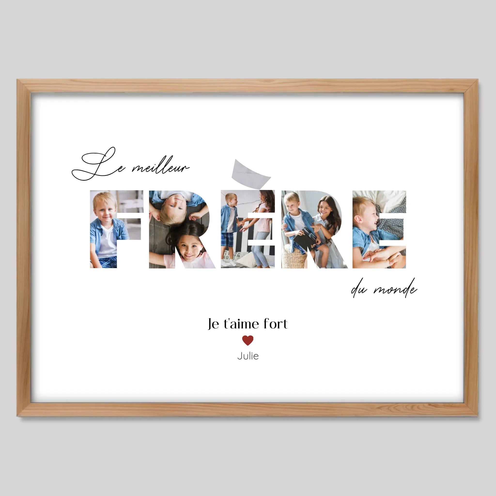 Cadre bois personnalisé cadeau
