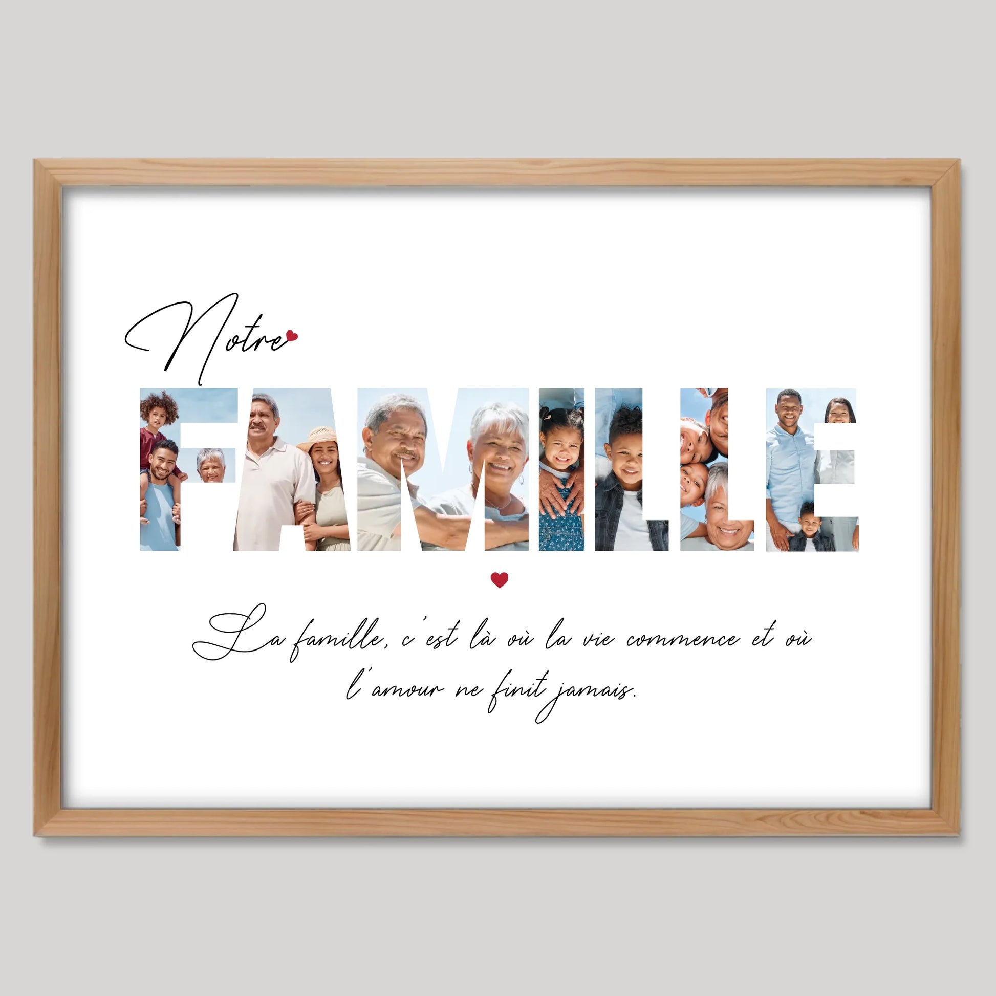 Cadre bois personnalisé cadeau