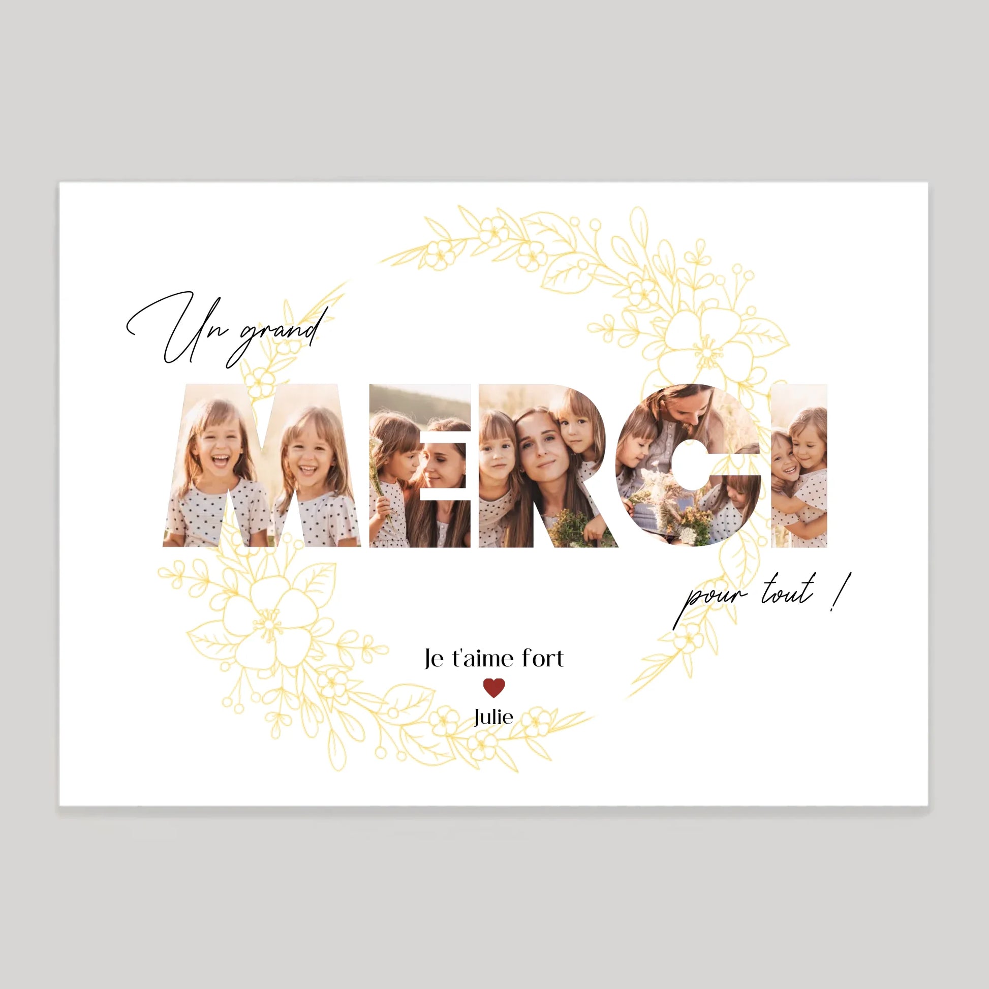 Affiche personnalisée cadeau