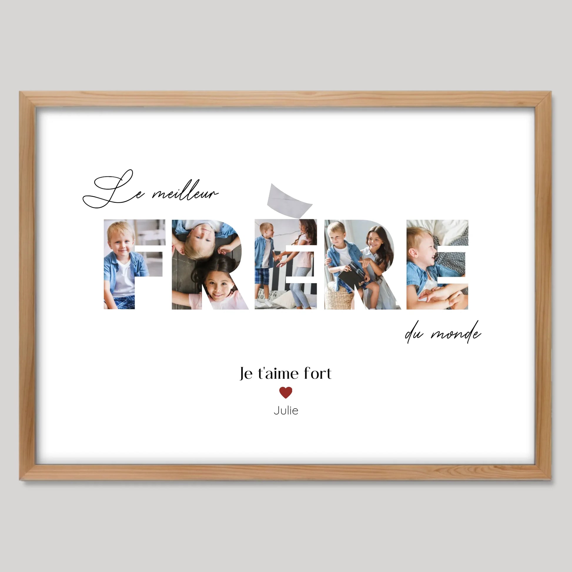 Cadre bois personnalisé cadeau