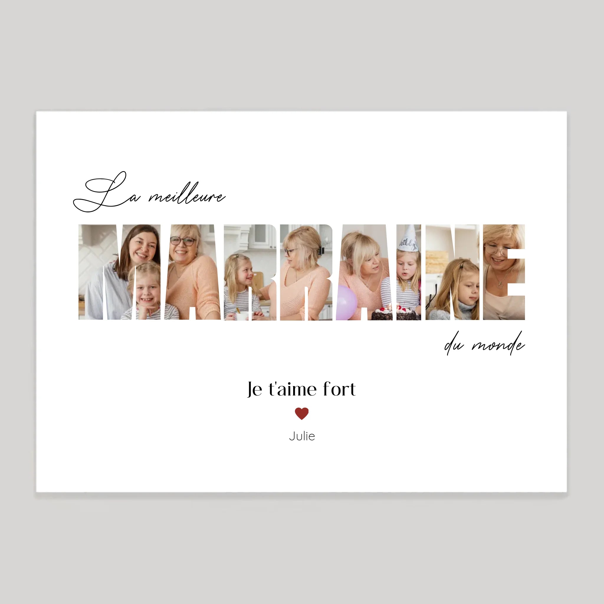 Affiche personnalisée cadeau