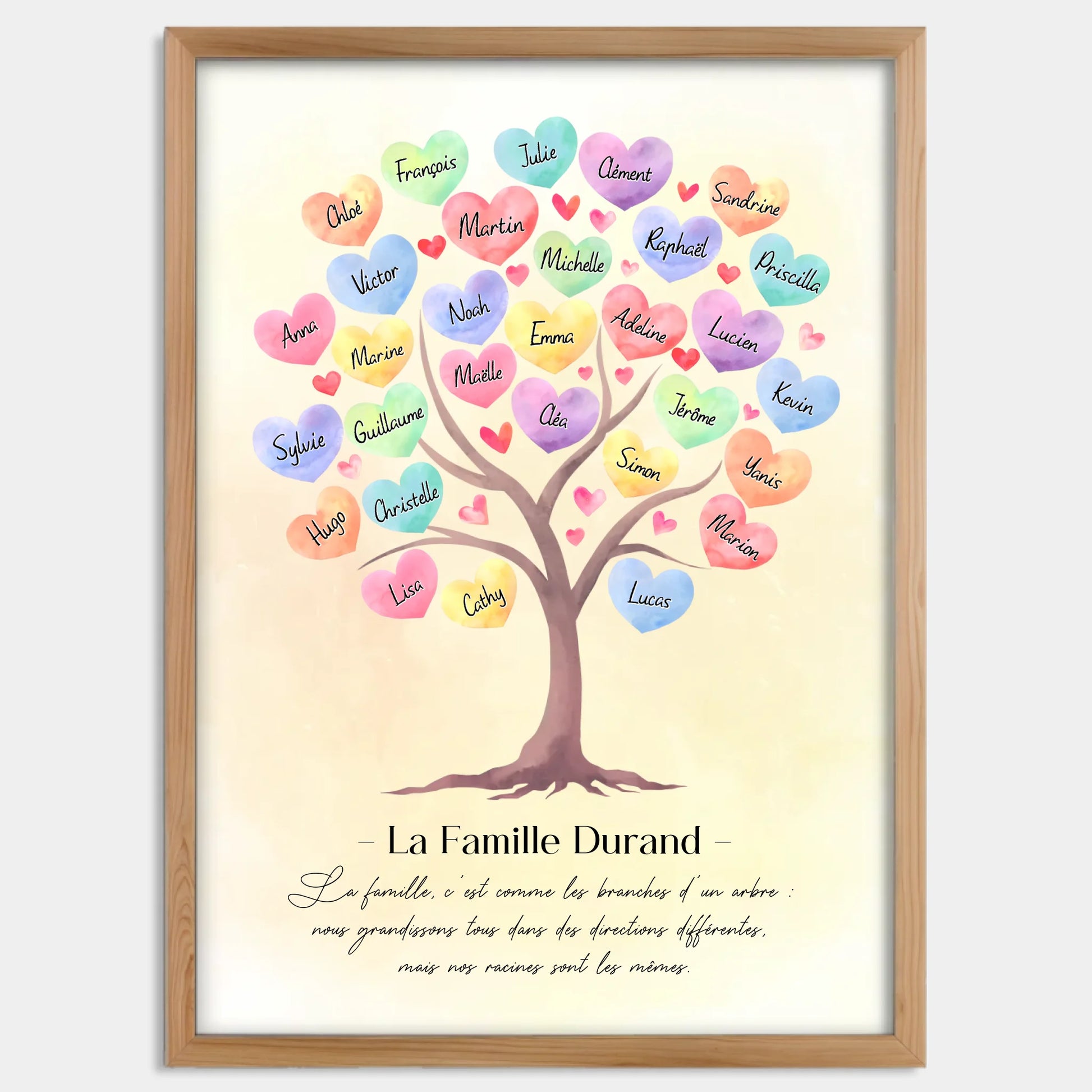 Cadre bois personnalisé cadeau
