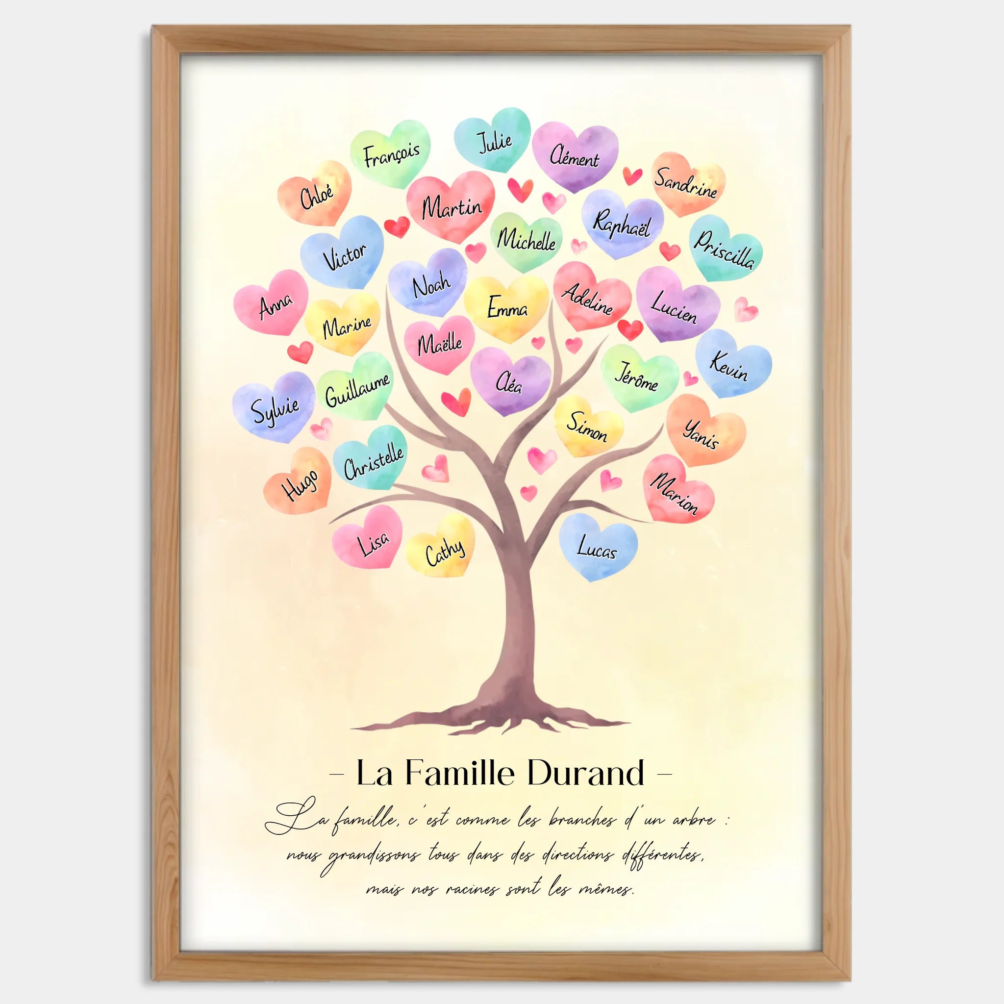 Cadre bois personnalisé cadeau