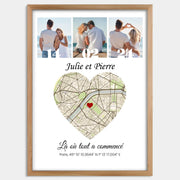 Cadre bois personnalisé cadeau