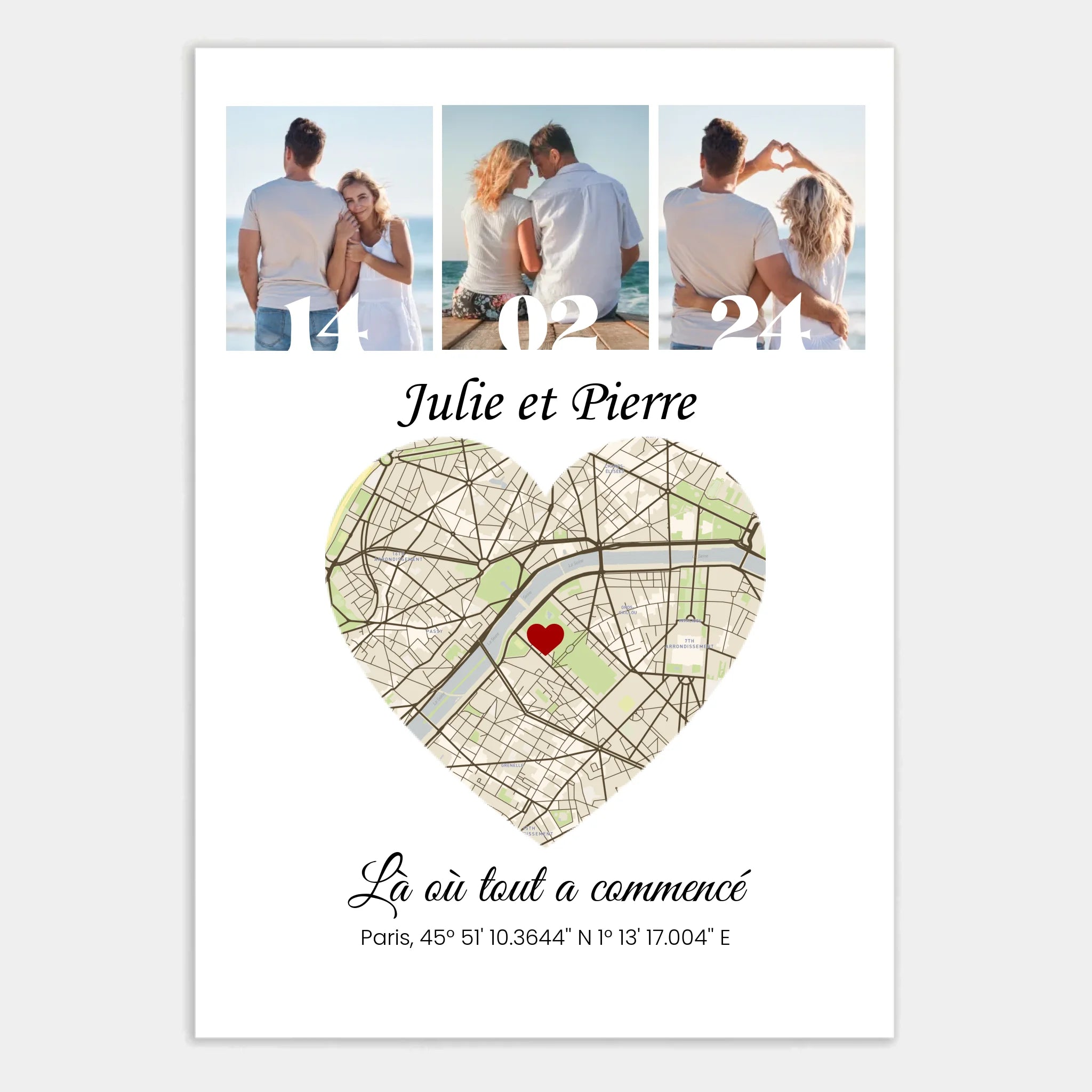 Affiche personnalisée cadeau