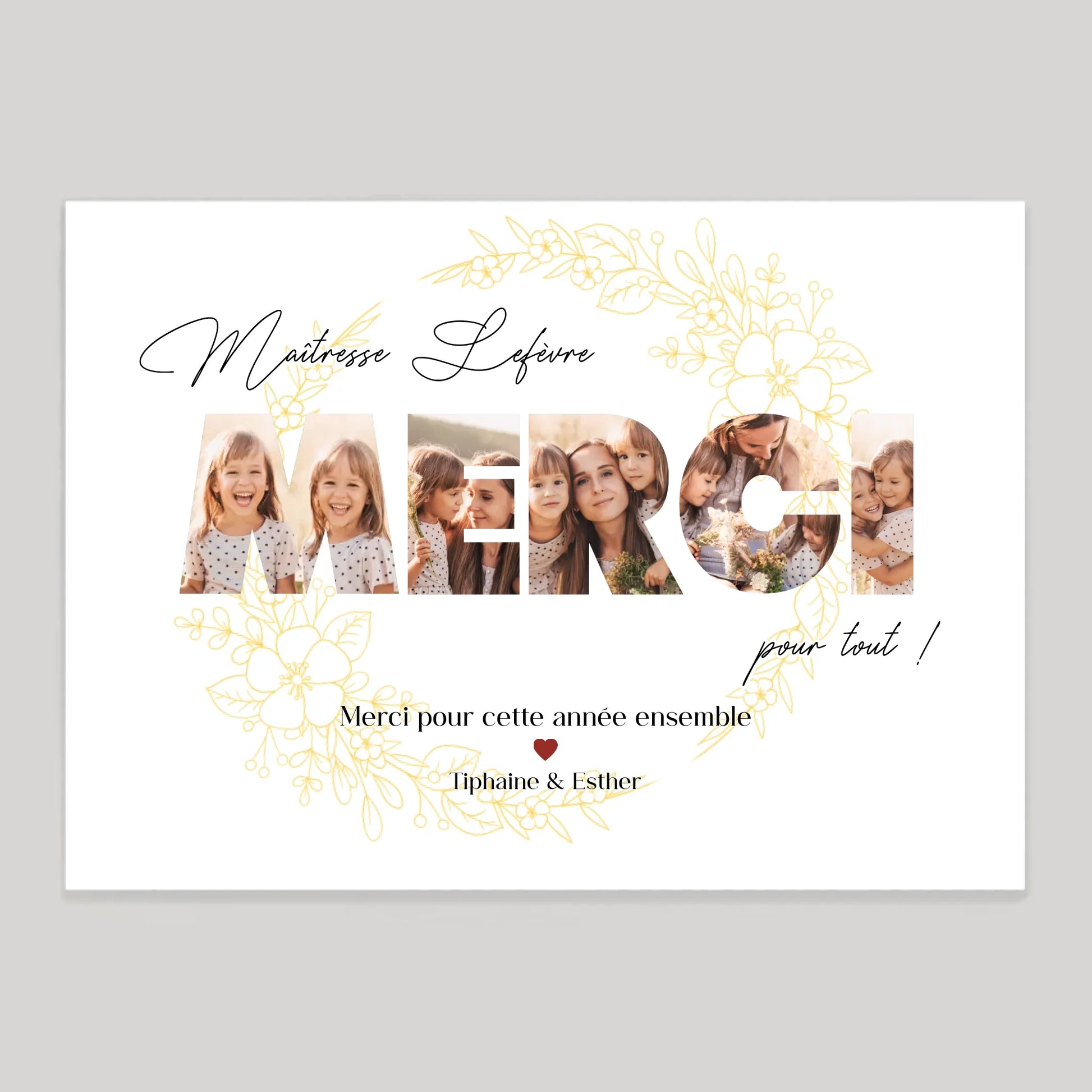 Affiche personnalisée cadeau