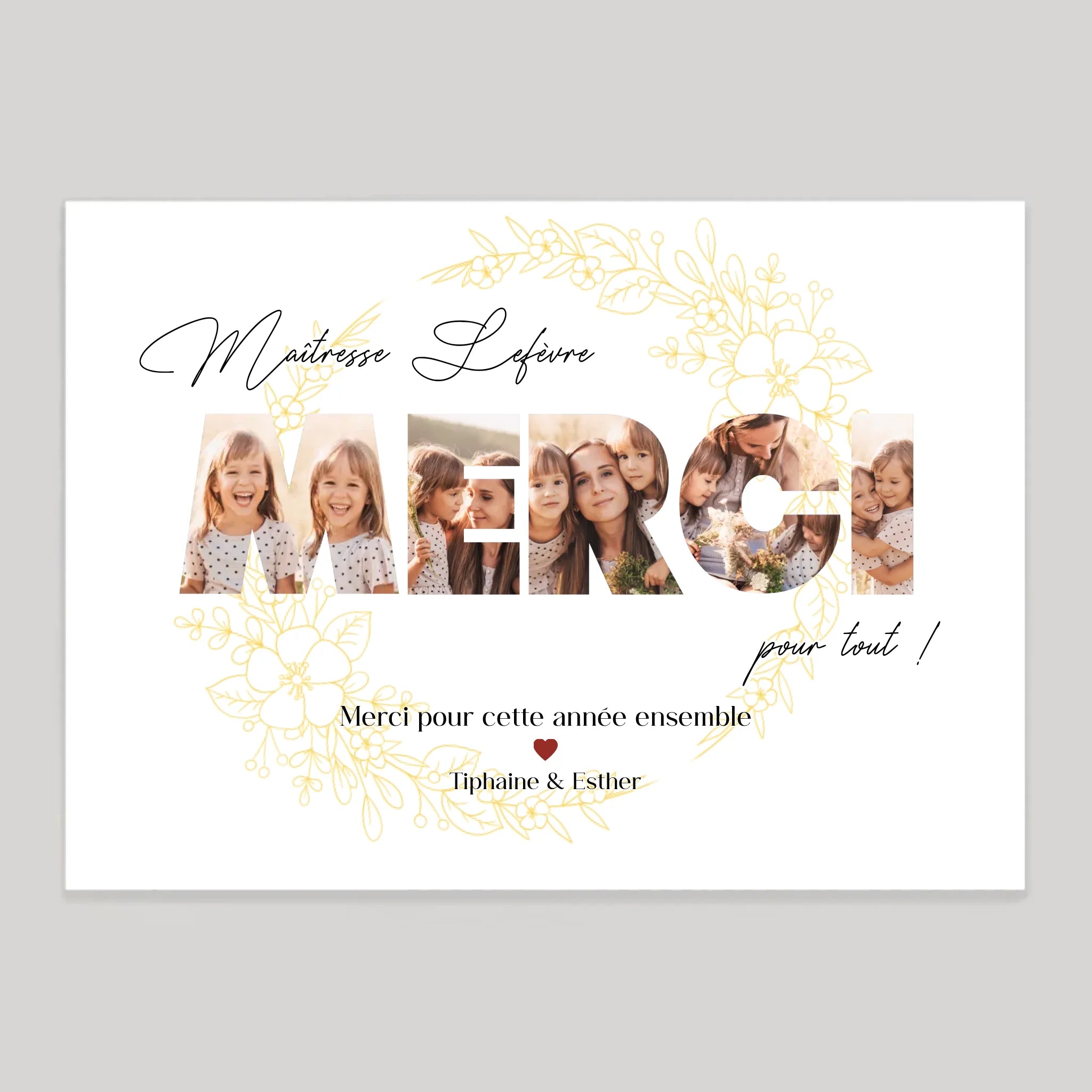 Affiche personnalisée cadeau